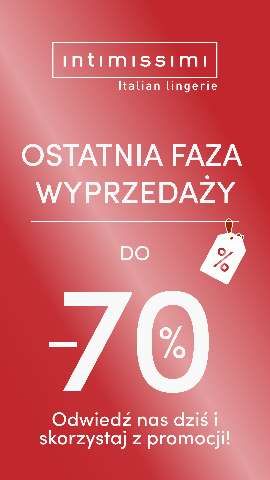 OSTATNIA FAZA WYPRZEDAŻY DO -70%