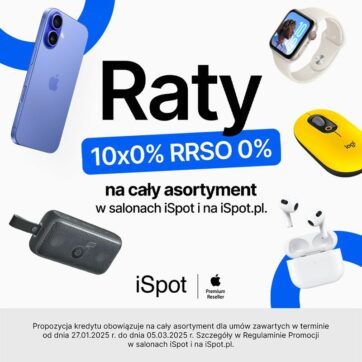 10×0%. RRSO 0% na cały asortyment w iSpot.