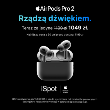 AirPods Pro 2 za 1049 zł w iSpot.