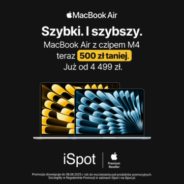 MacBook Air z czipem M4 – teraz 500 zł taniej!